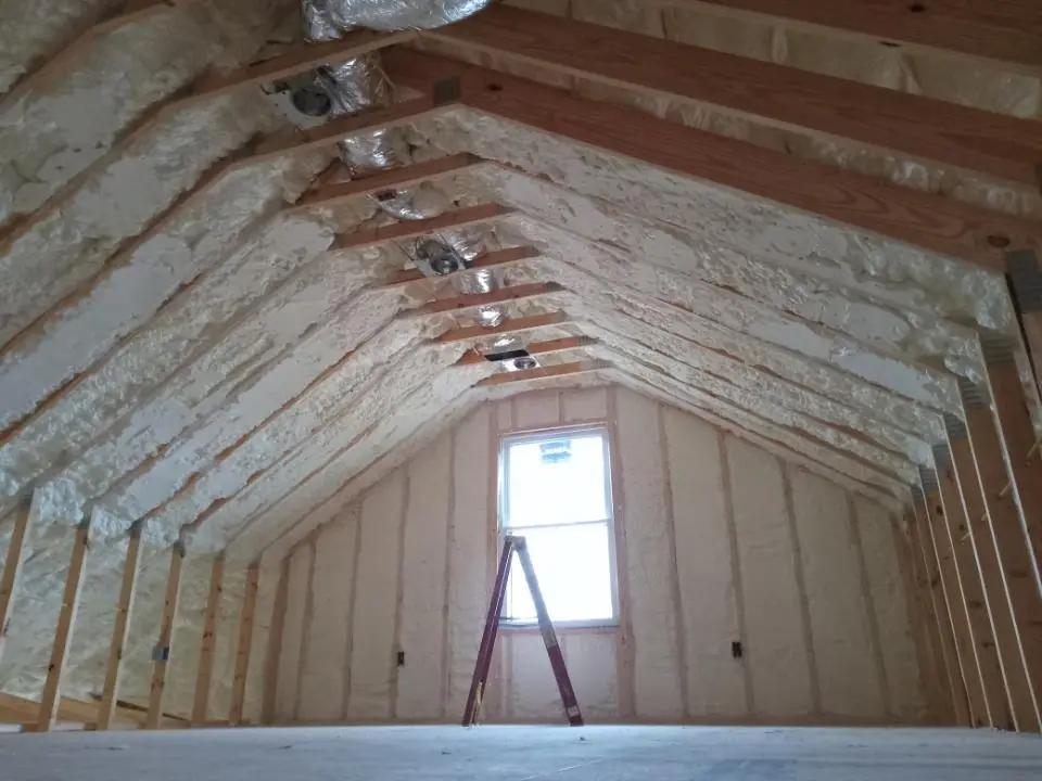 Spray foam roofing application for Crawl Space Insulation project in Stratford